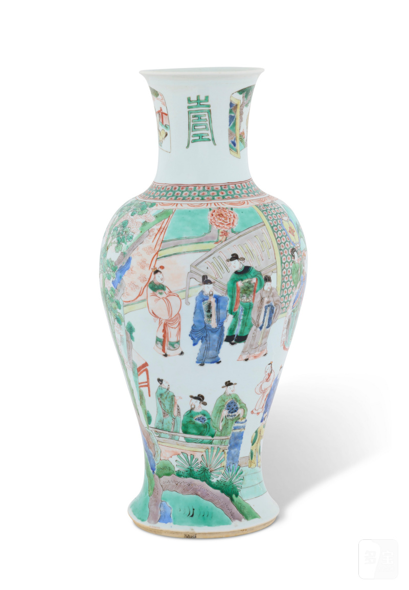 VASE BALUSTRE EN PORCELAINE DE LA FAMILLE VERTE  CHINE, DYNASTIE QING, ÉPOQUE KANGXI (1662-1722) - 图2